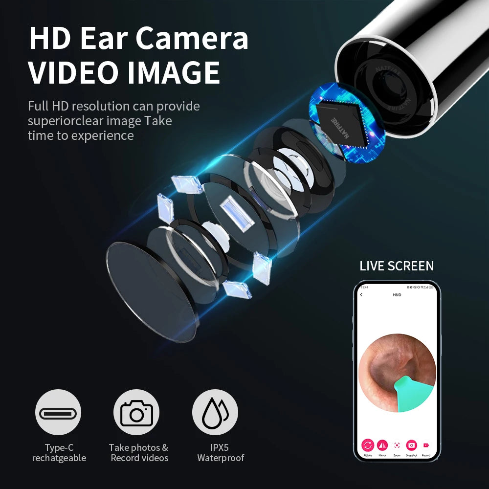 Smart Visual Ear Cleaner – HD Camera & Wax Removal Tool for Safe, Easy Cleaning